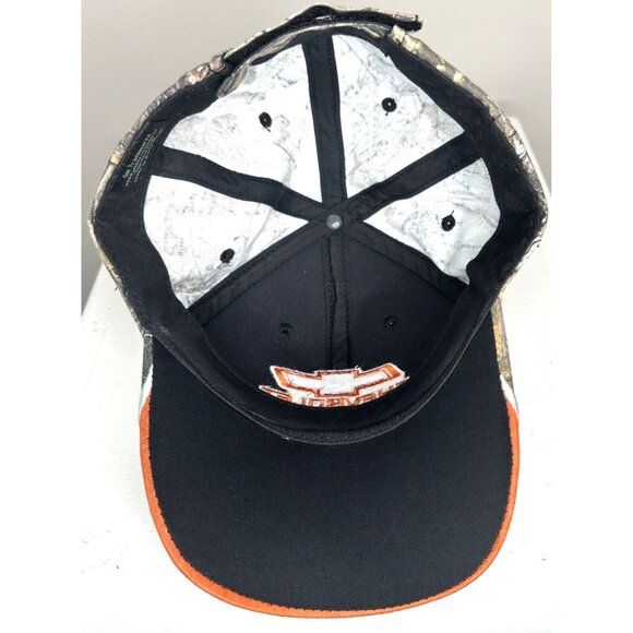 Chevrolet Baseball Hat Trucker Cap Camouflage Adjustable Embroidered Orange Logo - Picture 5 of 6